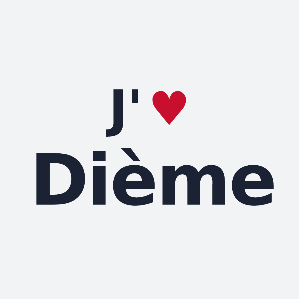 Poster personnalisé Dième — design J'aime Dième
