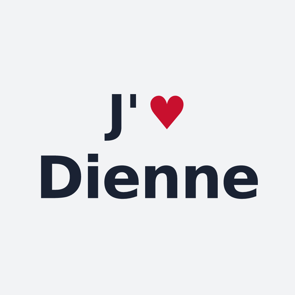 Poster personnalisé Dienne — design J'aime Dienne