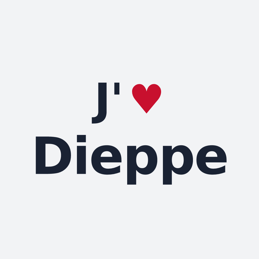 Poster personnalisé Dieppe — design J'aime Dieppe