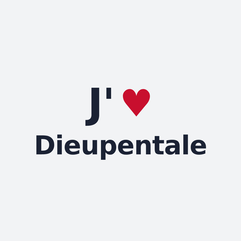 Poster personnalisé Dieupentale — design J'aime Dieupentale