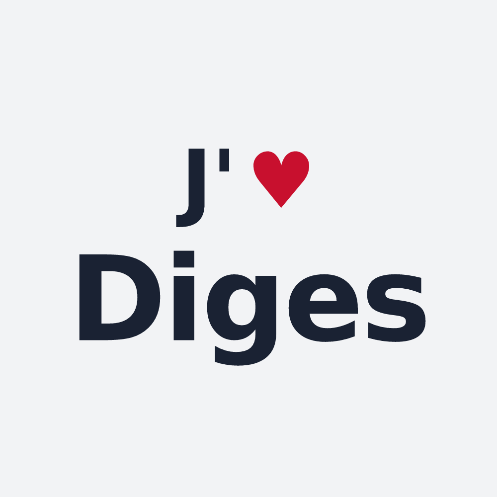 Poster personnalisé Diges — design J'aime Diges