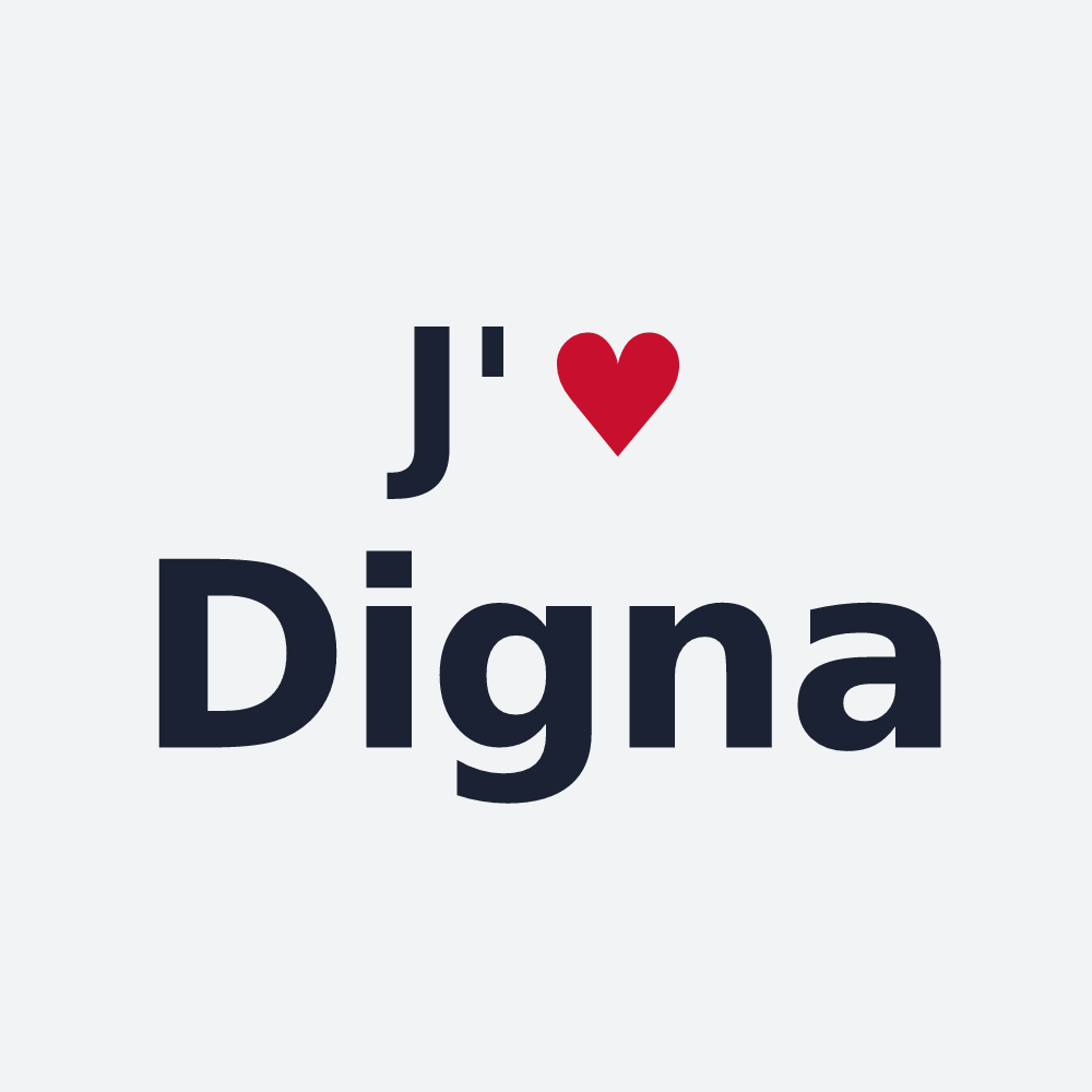 Poster personnalisé Digna — design J'aime Digna