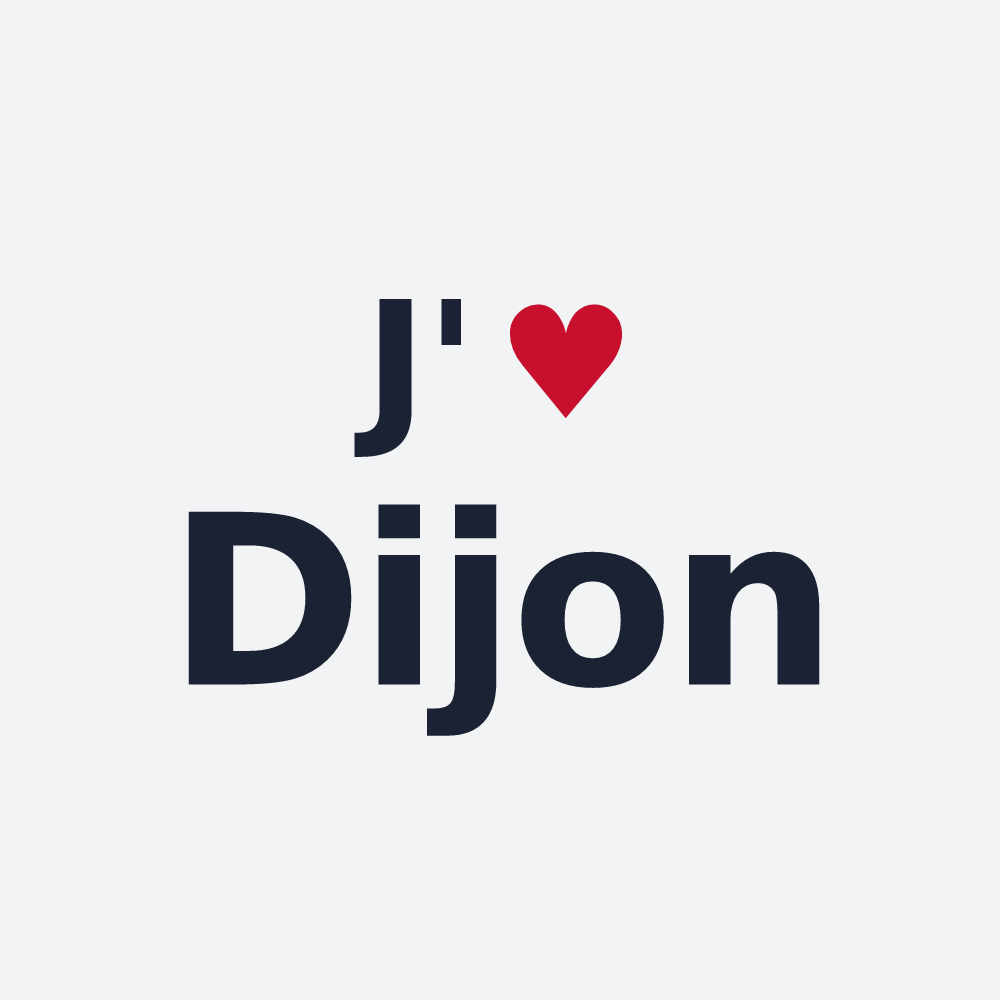 Poster personnalisé Dijon — design J'aime Dijon