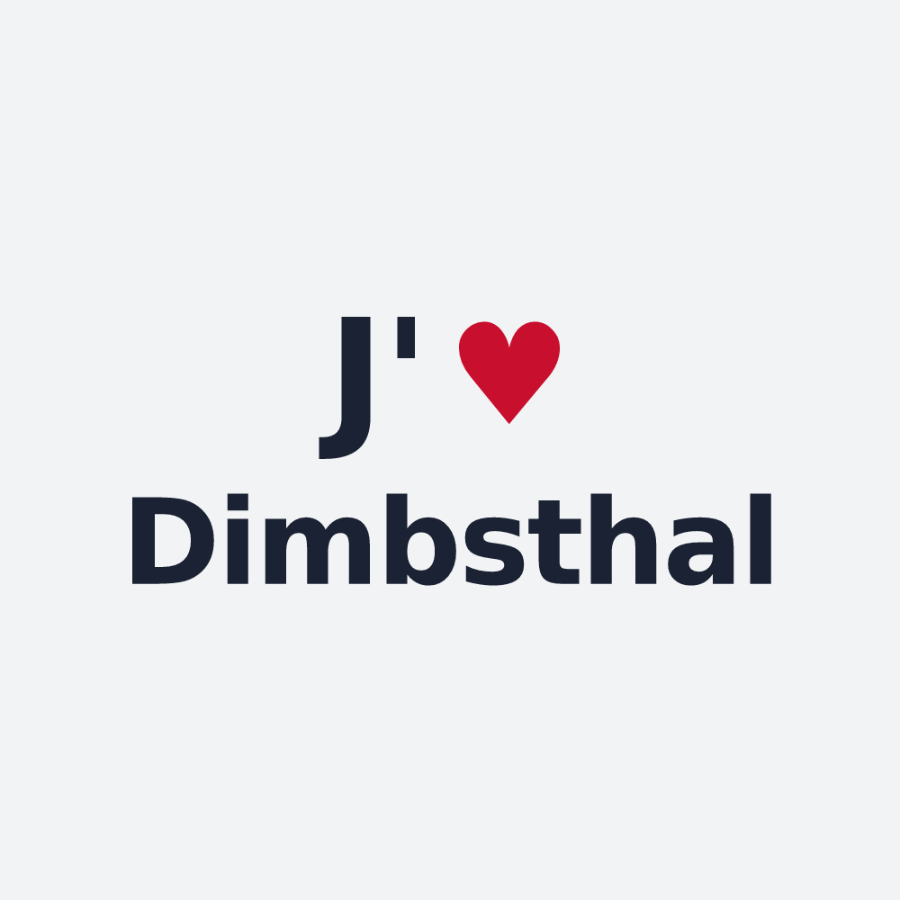 Poster personnalisé Dimbsthal — design J'aime Dimbsthal