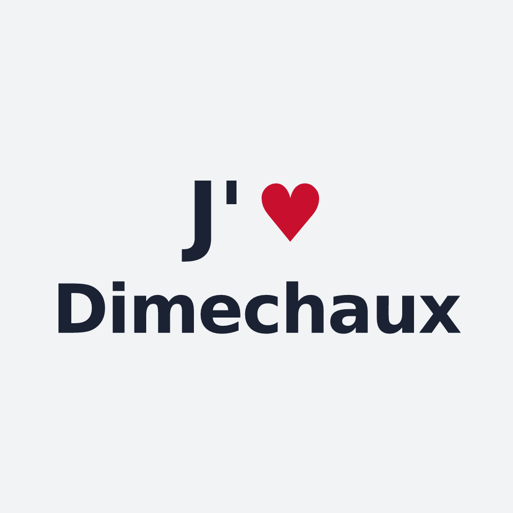 Poster personnalisé Dimechaux — design J'aime Dimechaux