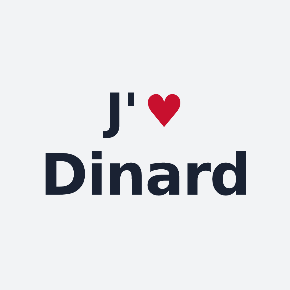 Poster personnalisé Dinard — design « J'aime Dinard » imprimé sur le poster