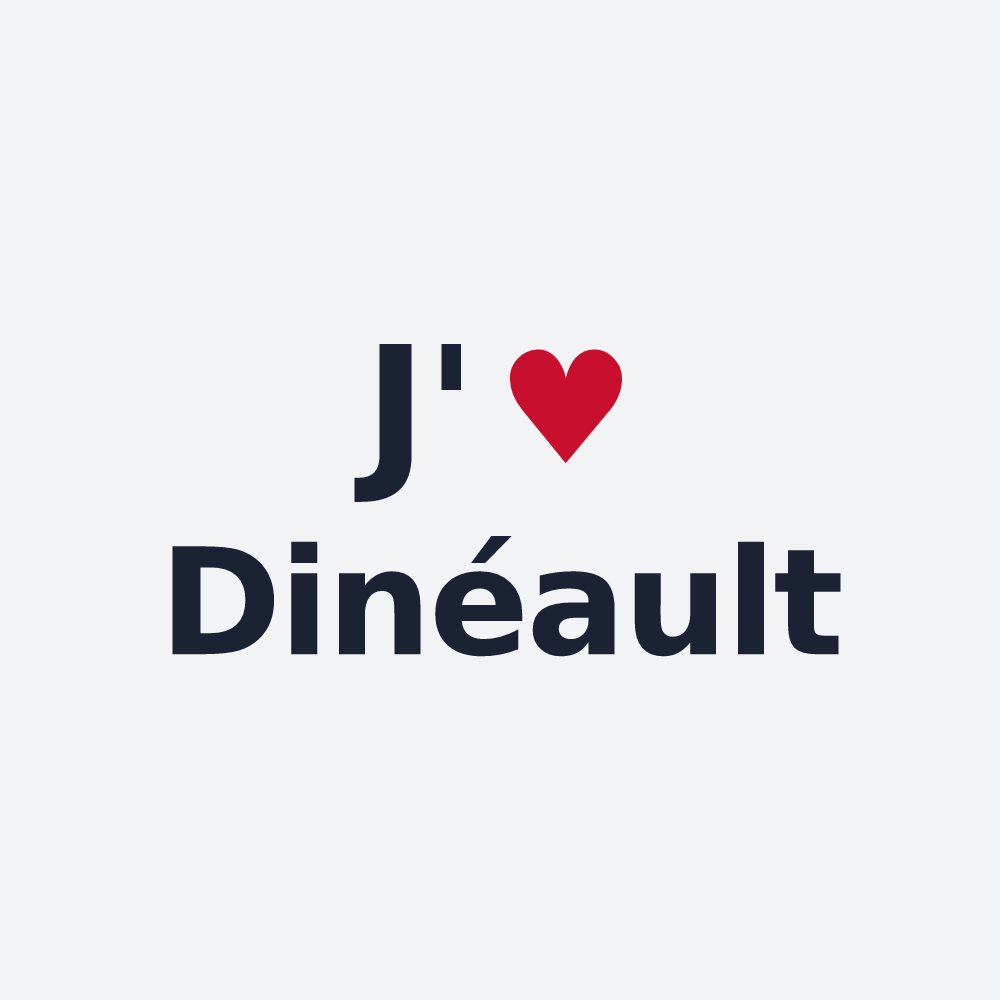 Poster personnalisé Dinéault — design J'aime Dinéault