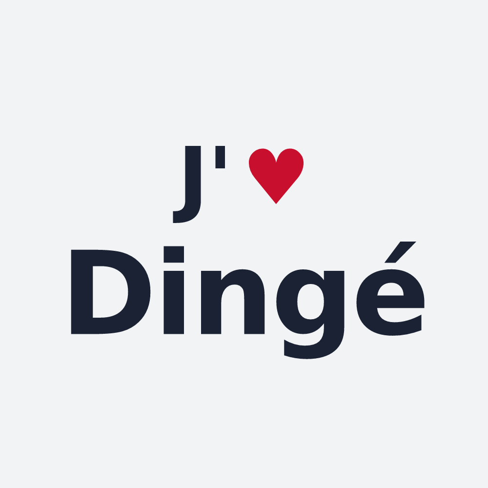 Poster personnalisé Dingé — design J'aime Dingé
