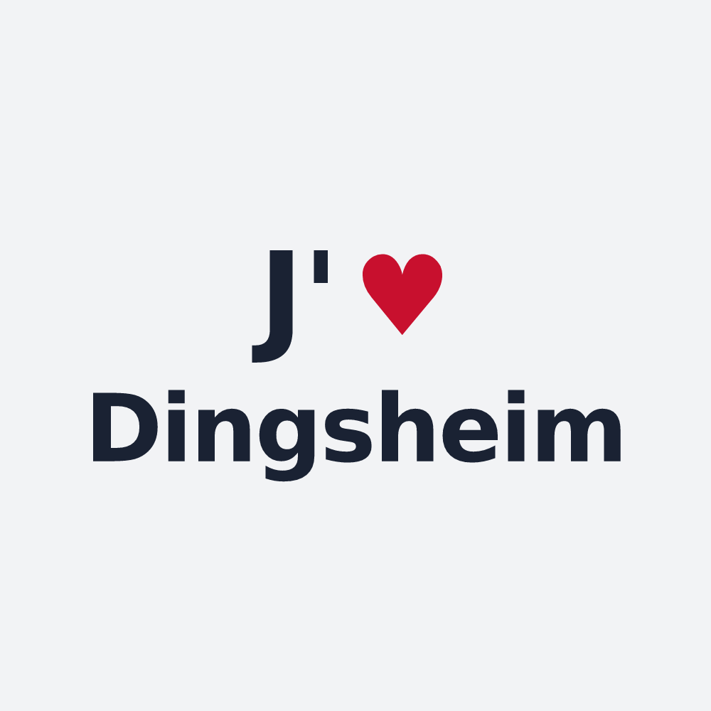 Poster personnalisé Dingsheim — design J'aime Dingsheim
