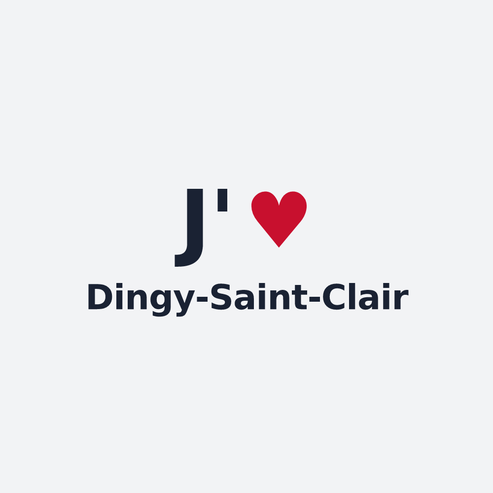 Poster personnalisé Dingy-Saint-Clair — design J'aime Dingy-Saint-Clair