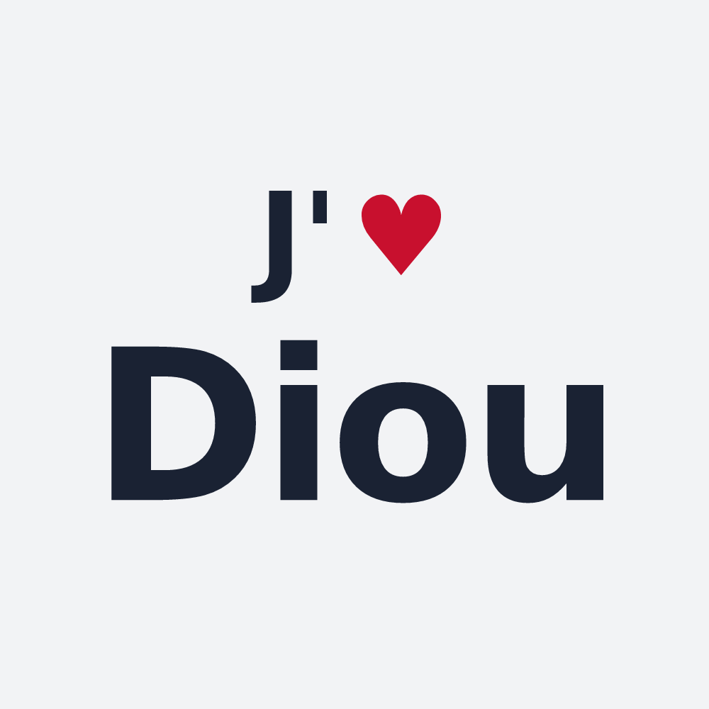 Poster personnalisé Diou — design J'aime Diou
