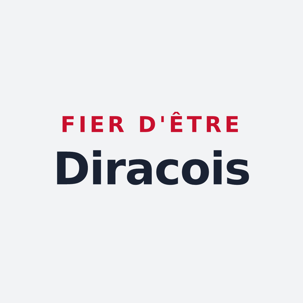 Poster « Fier d'être Diracois » — design pour Dirac