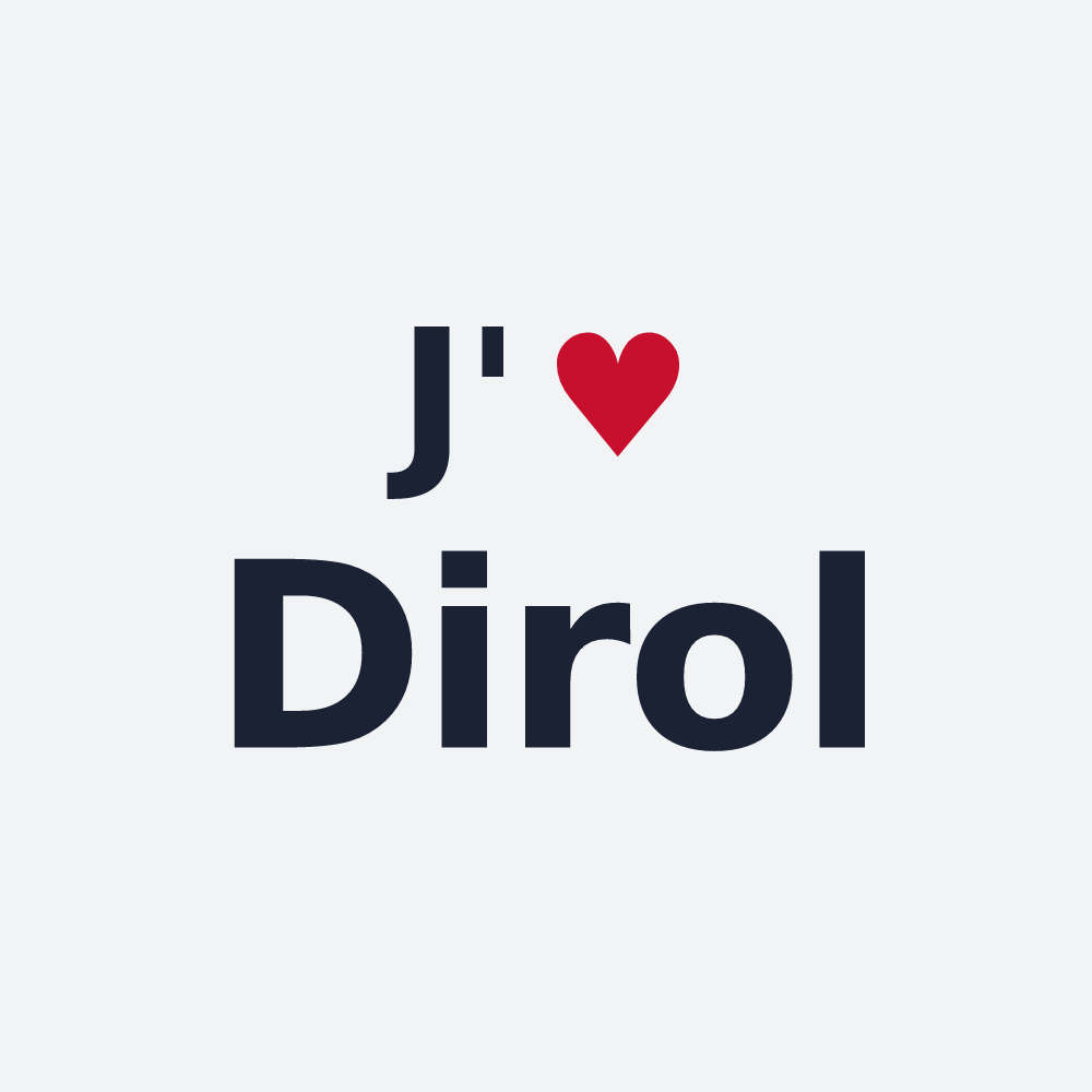 Poster personnalisé Dirol — design J'aime Dirol