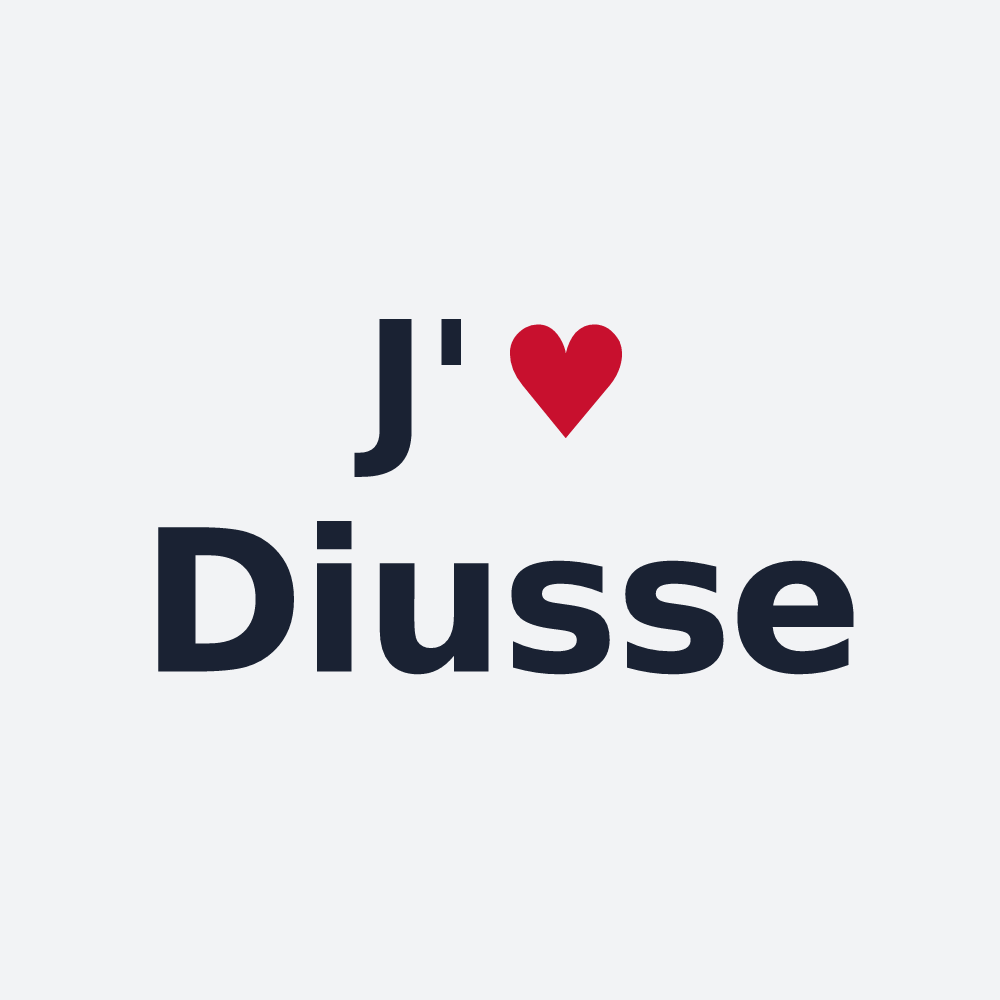 Poster personnalisé Diusse — design J'aime Diusse