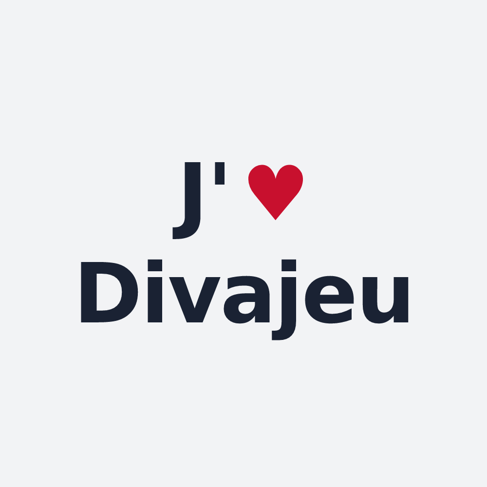 Poster personnalisé Divajeu — design J'aime Divajeu