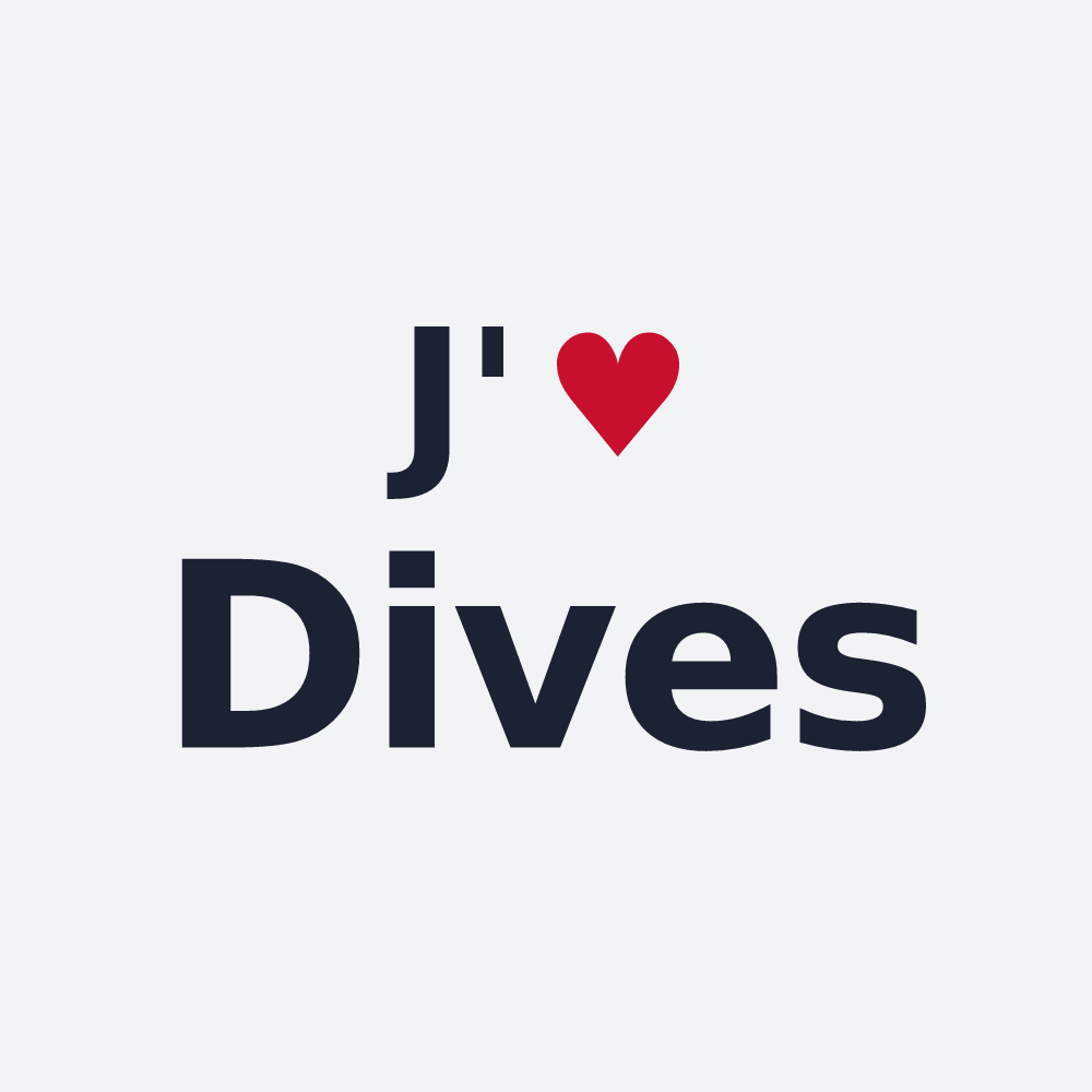 Poster personnalisé Dives — design J'aime Dives
