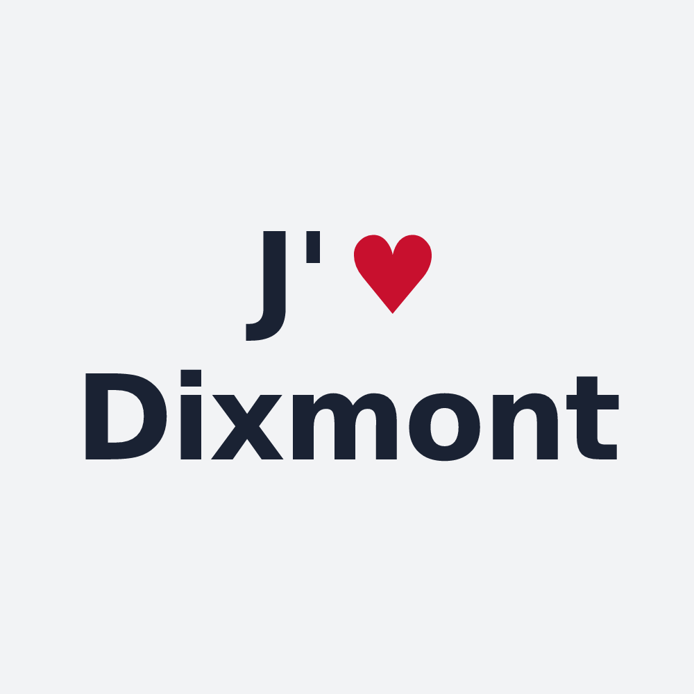 Poster personnalisé Dixmont — design J'aime Dixmont