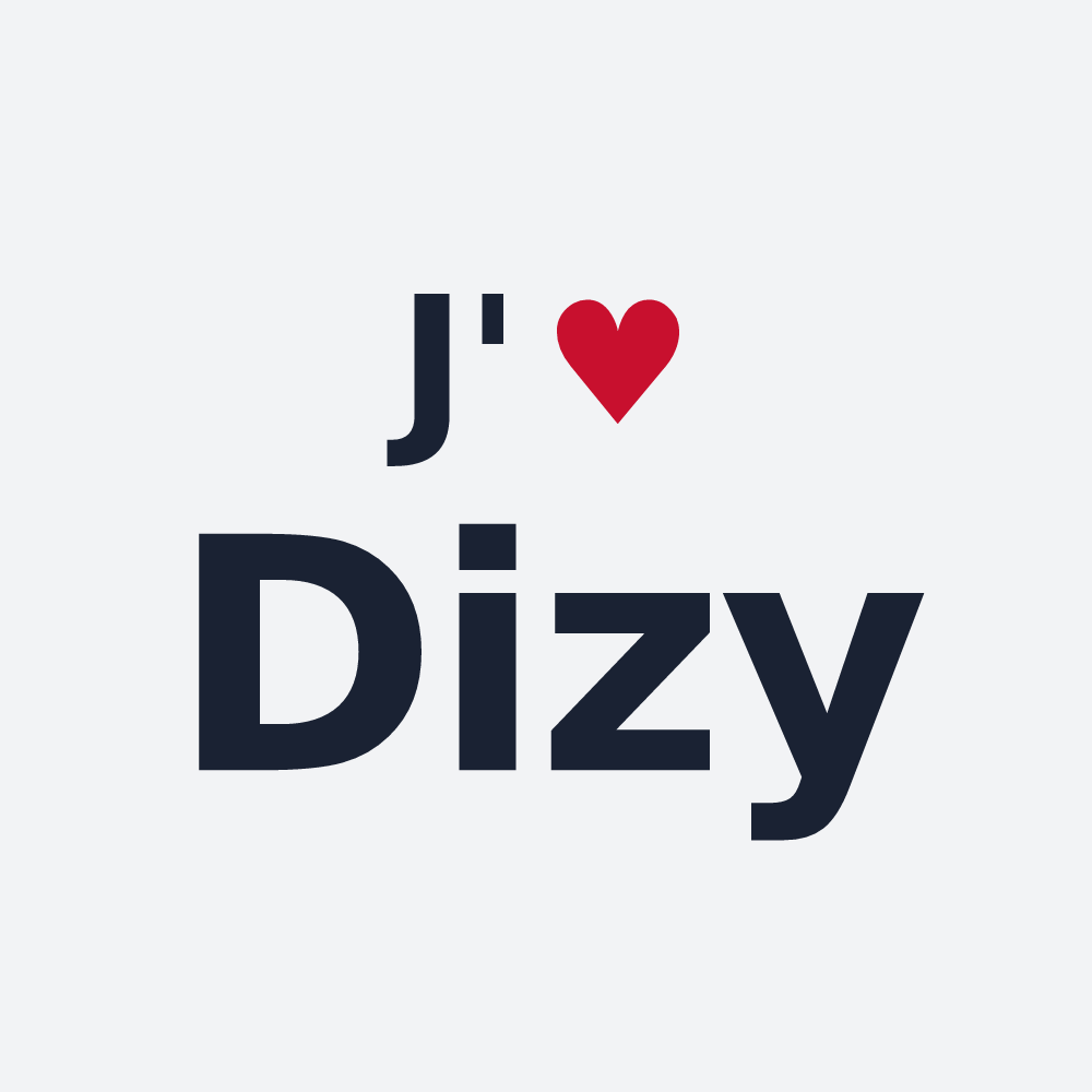 Poster personnalisé Dizy — design J'aime Dizy