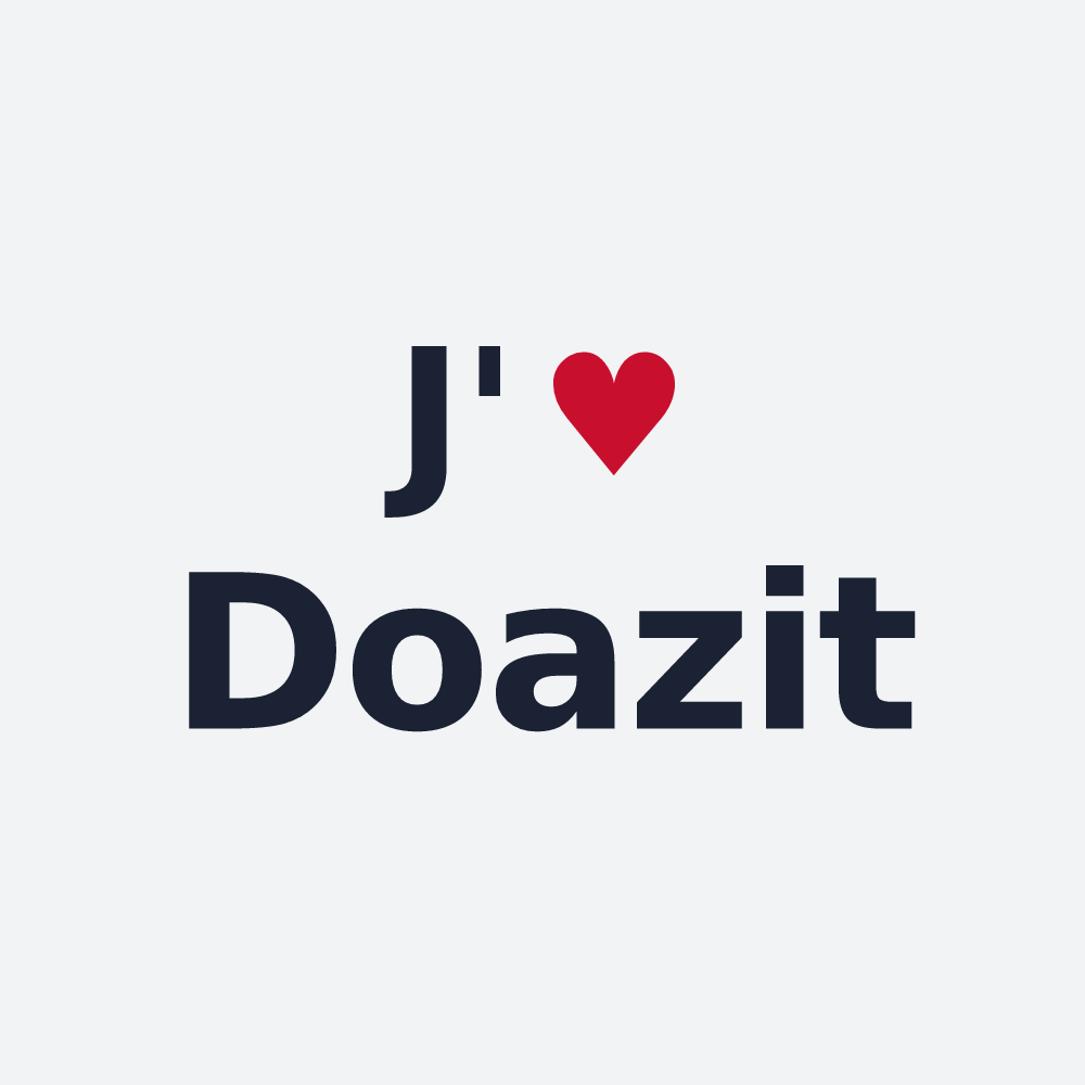 Poster personnalisé Doazit — design J'aime Doazit
