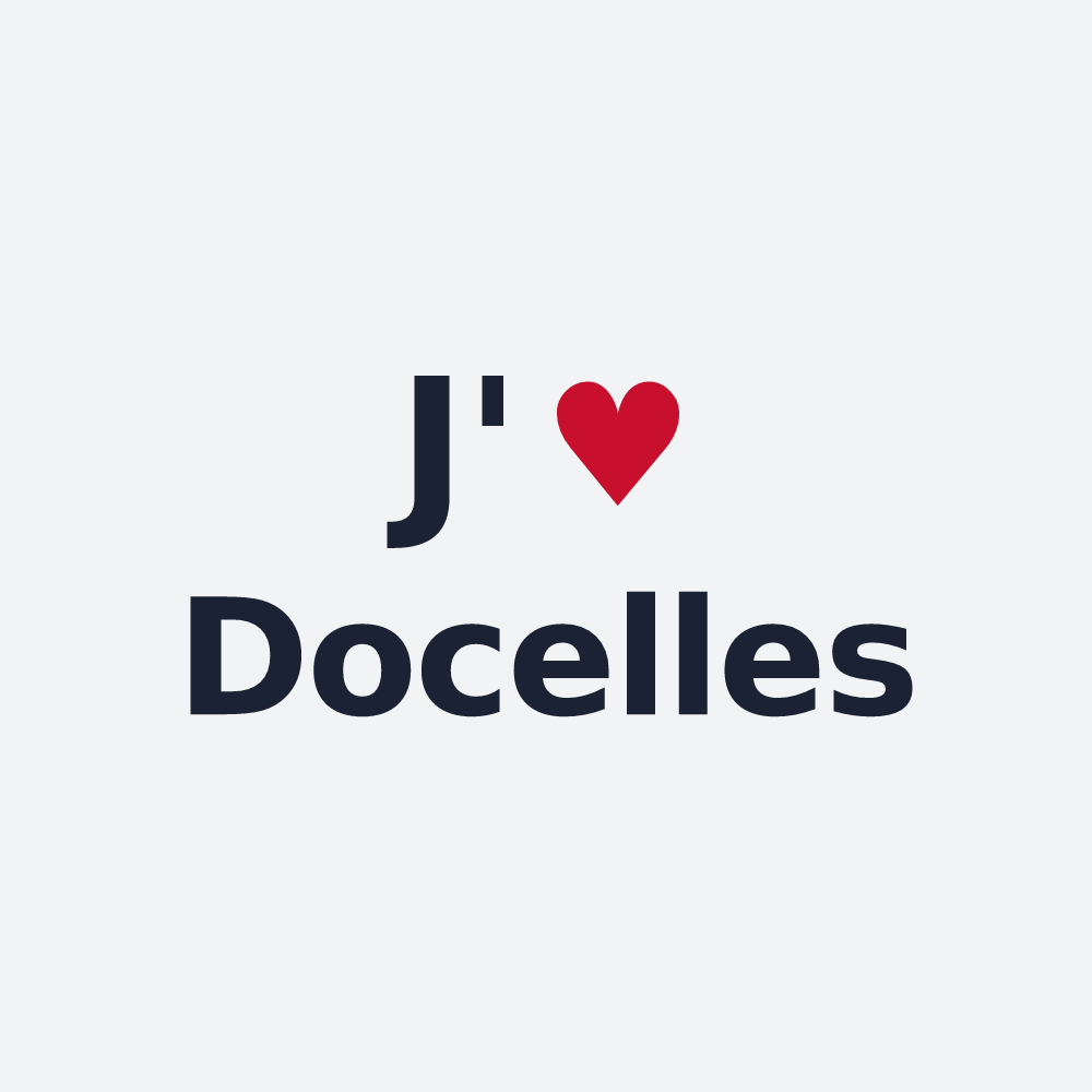 Poster personnalisé Docelles — design J'aime Docelles