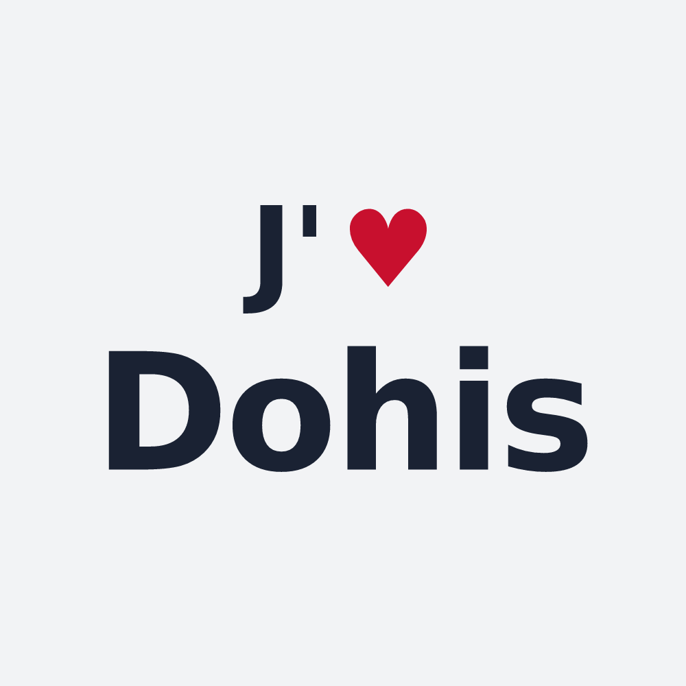 Poster personnalisé Dohis — design J'aime Dohis