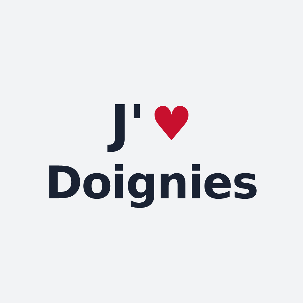Poster personnalisé Doignies — design « J'aime Doignies » imprimé sur le poster
