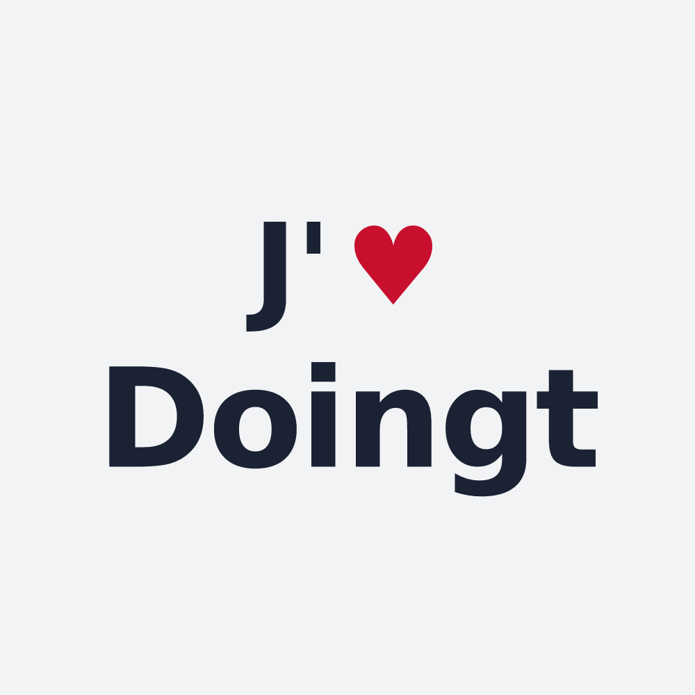 Poster personnalisé Doingt — design J'aime Doingt
