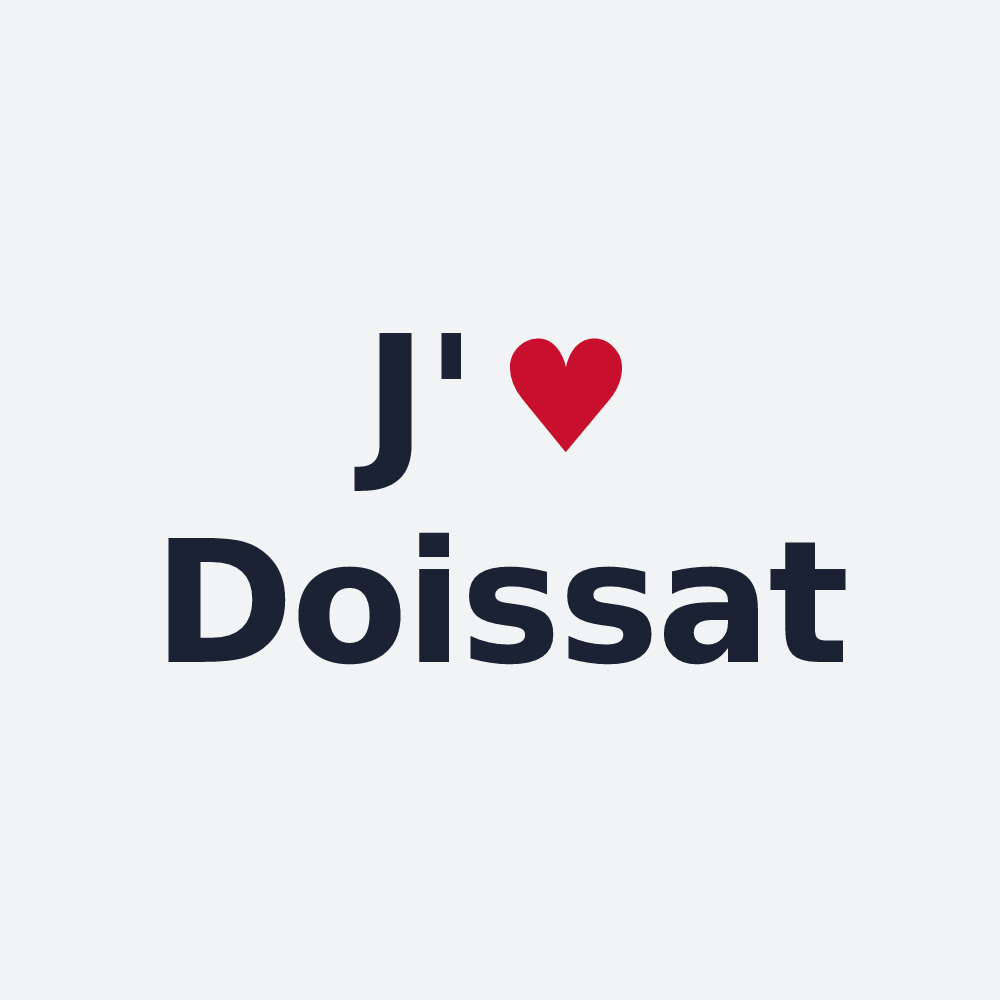 Poster personnalisé Doissat — design J'aime Doissat