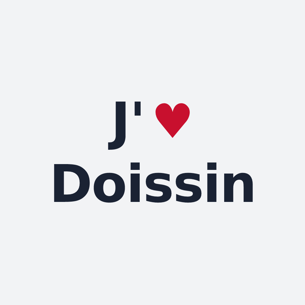 Poster personnalisé Doissin — design J'aime Doissin