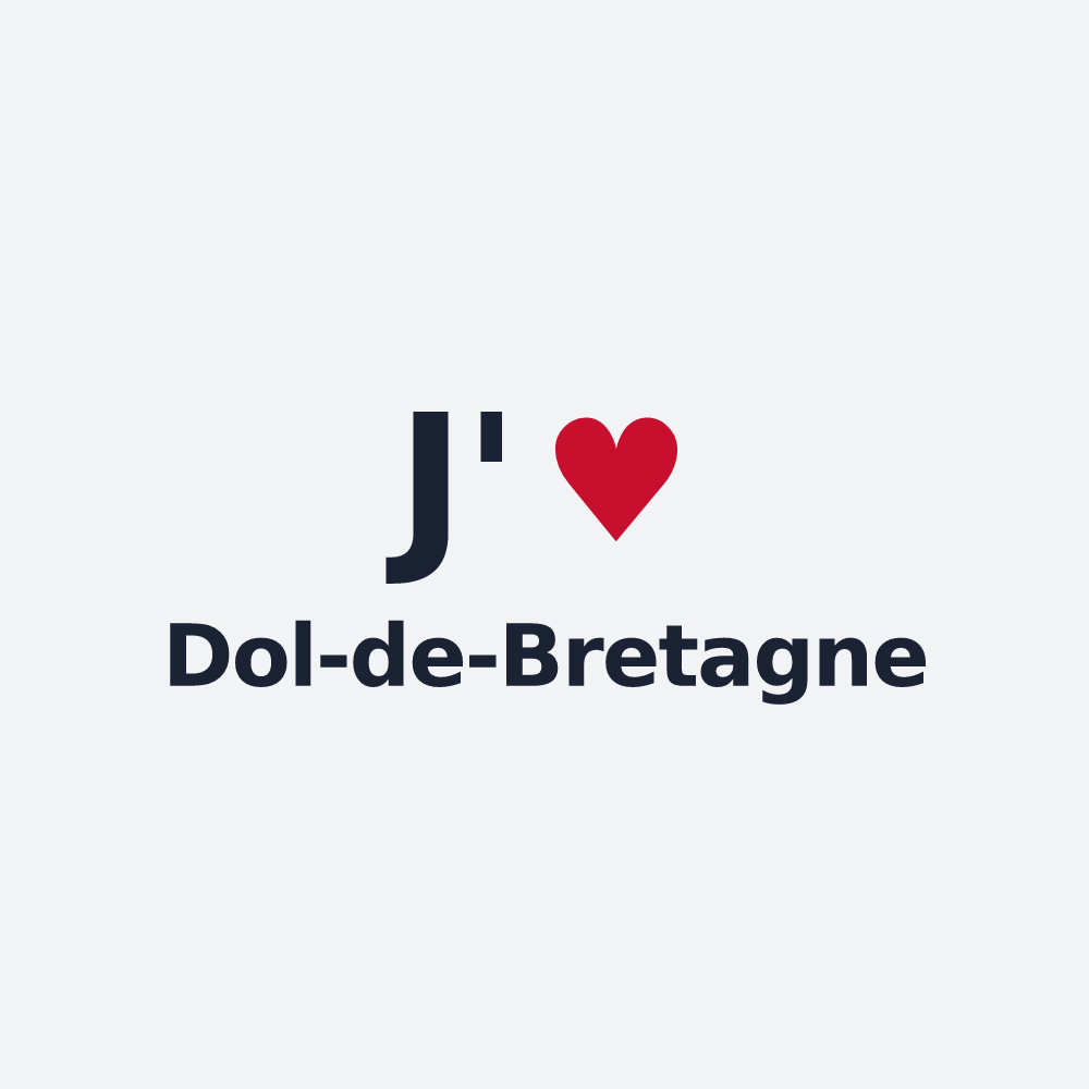 Poster personnalisé Dol-de-Bretagne — design J'aime Dol-de-Bretagne