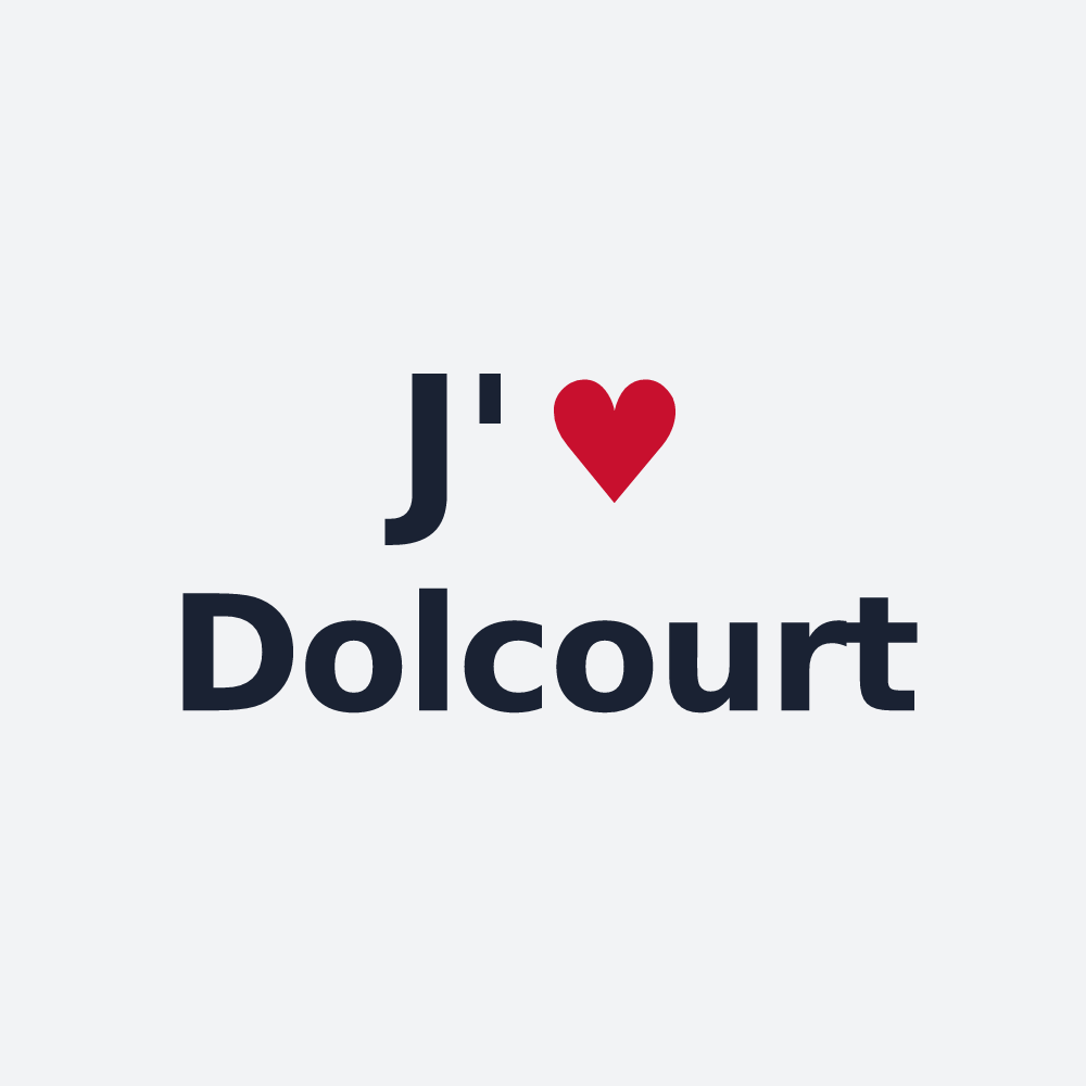 Poster personnalisé Dolcourt — design J'aime Dolcourt