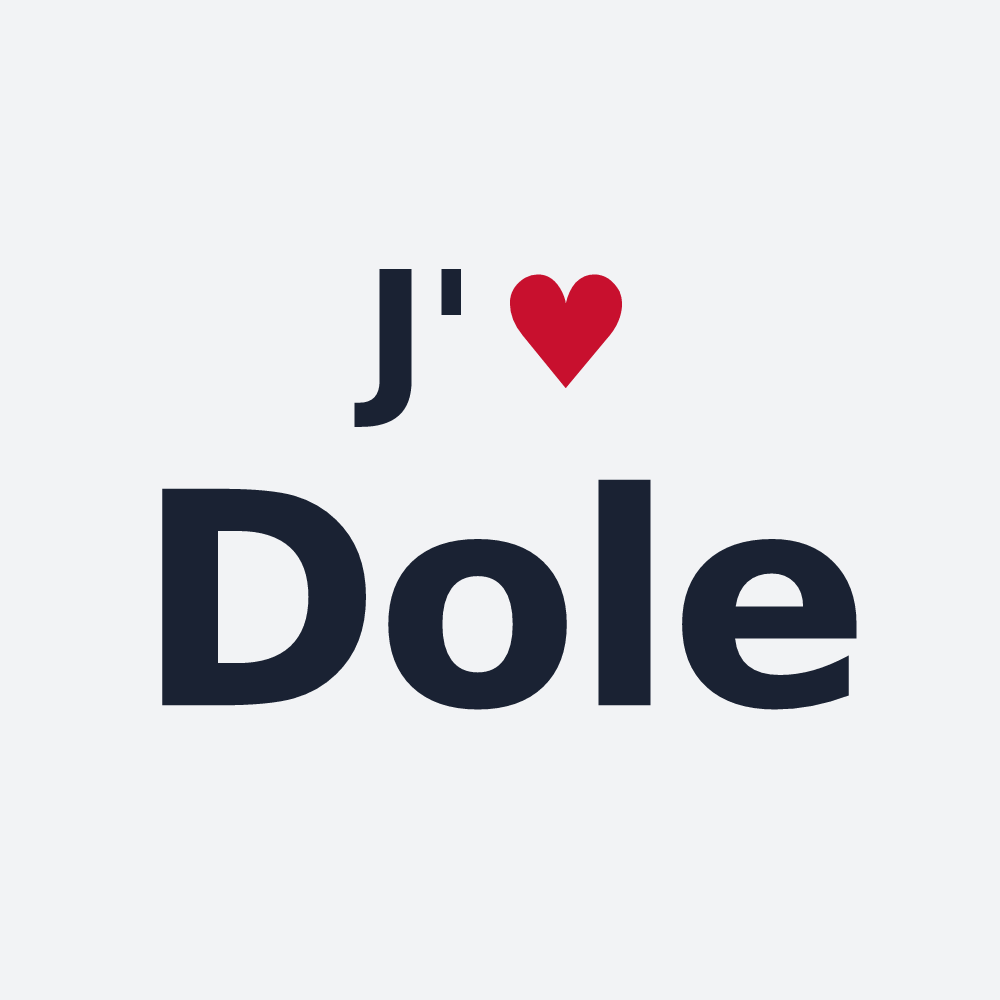 Poster personnalisé Dole — design J'aime Dole