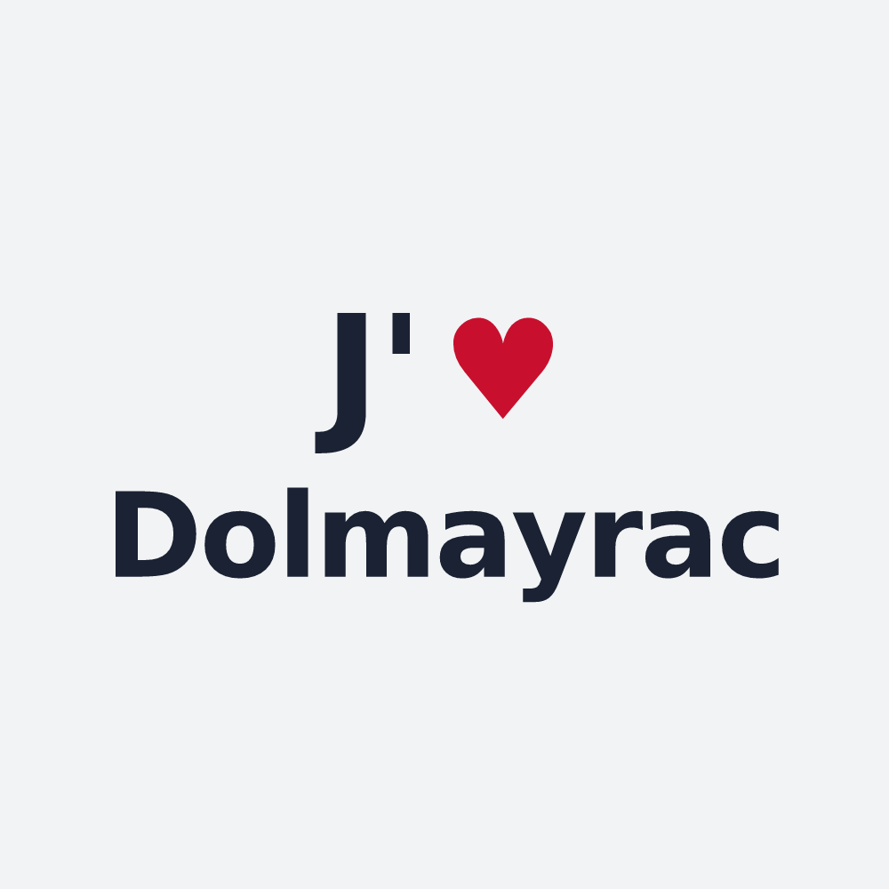 Poster personnalisé Dolmayrac — design J'aime Dolmayrac