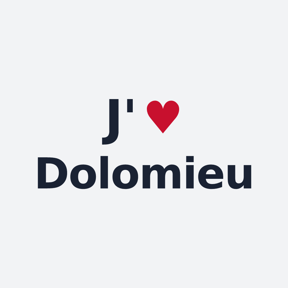 Poster personnalisé Dolomieu — design J'aime Dolomieu