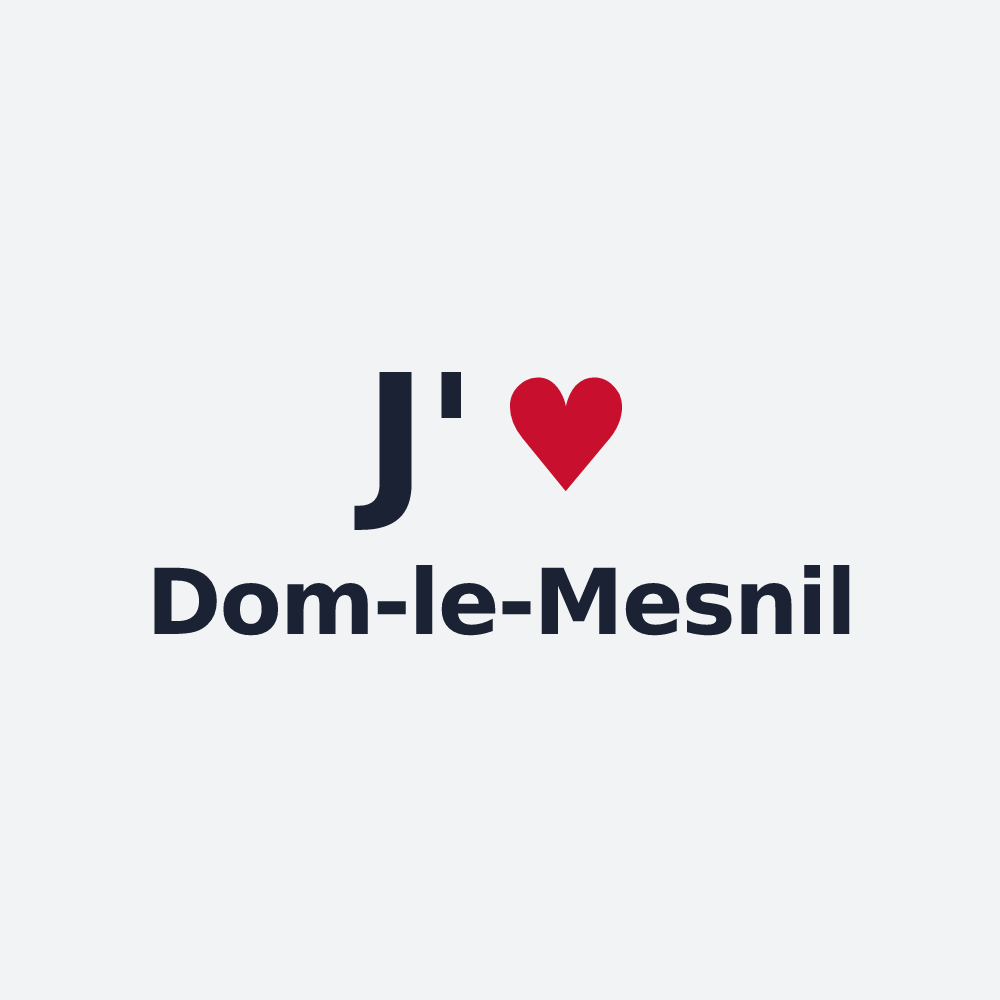 Poster personnalisé Dom-le-Mesnil — design J'aime Dom-le-Mesnil