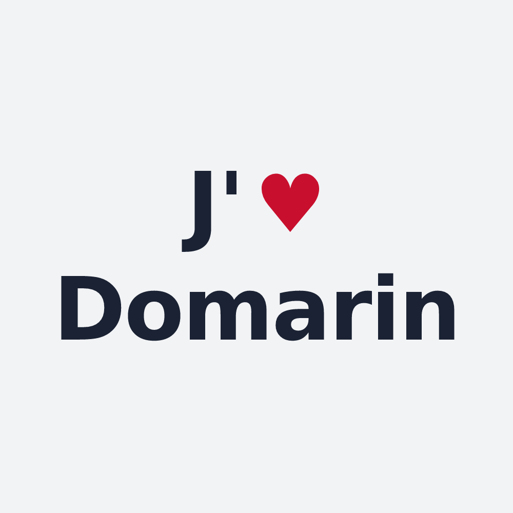Poster personnalisé Domarin — design J'aime Domarin