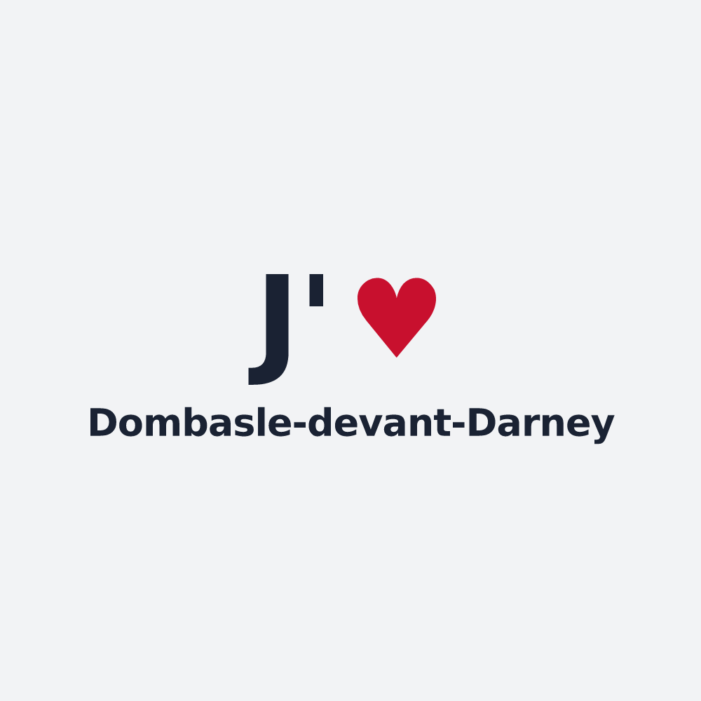 Poster personnalisé Dombasle-devant-Darney — design J'aime Dombasle-devant-Darney