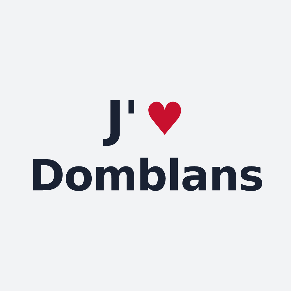 Poster personnalisé Domblans — design J'aime Domblans