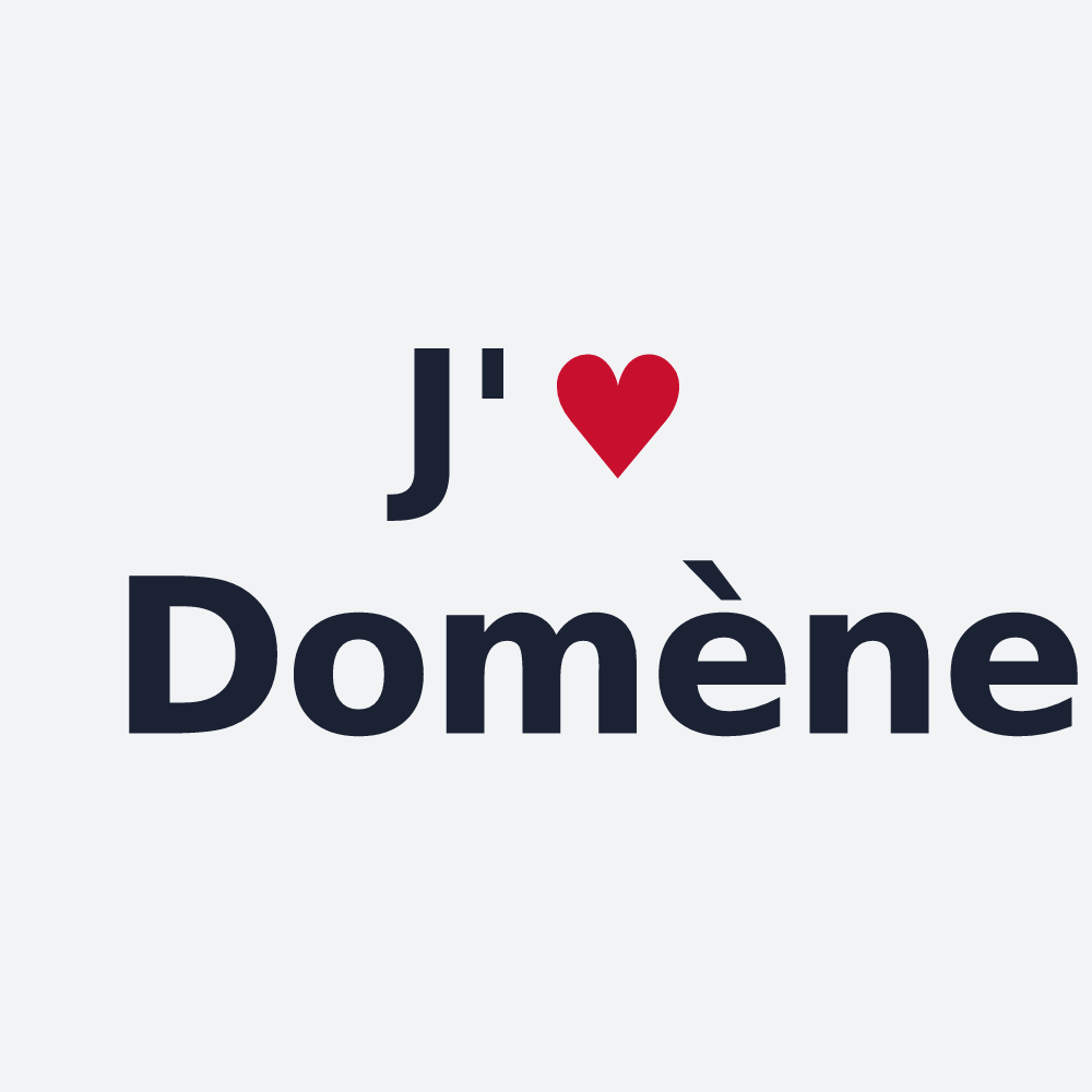 Poster personnalisé Domène — design J'aime Domène