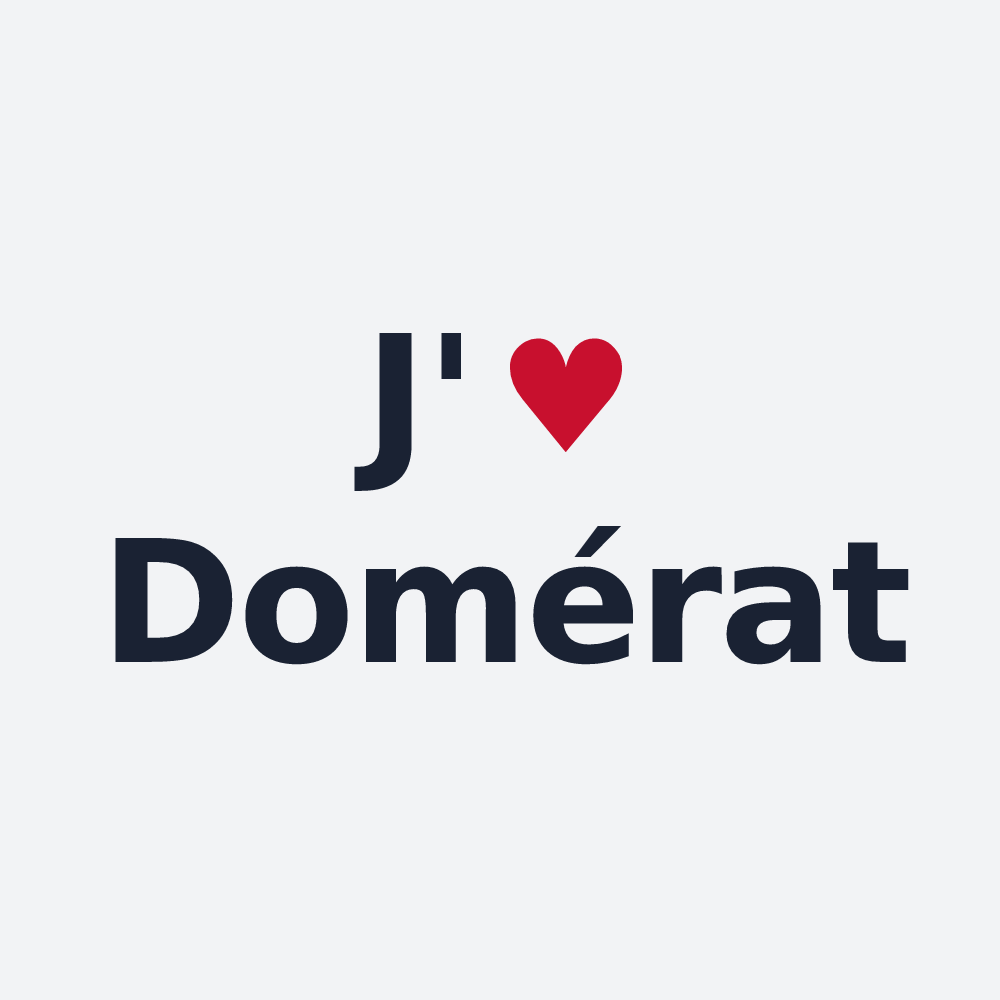 Poster personnalisé Domérat — design J'aime Domérat