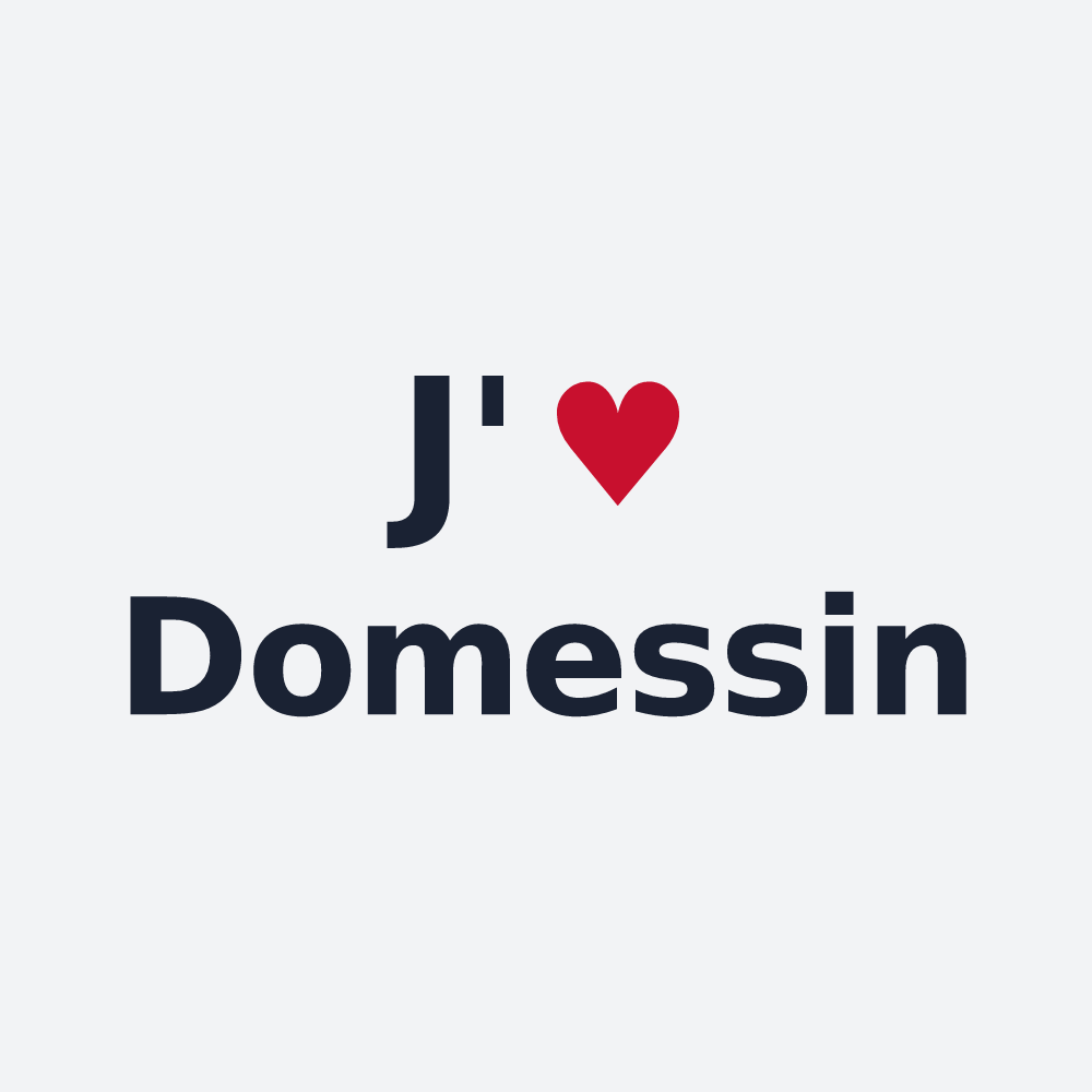 Poster personnalisé Domessin — design J'aime Domessin