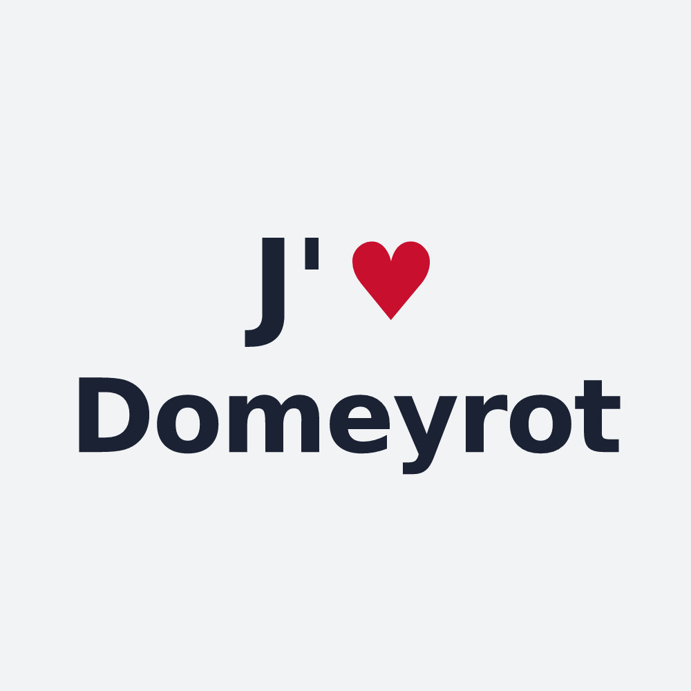 Poster personnalisé Domeyrot — design J'aime Domeyrot