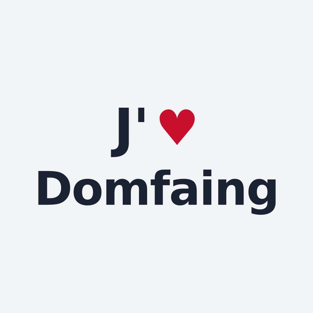 Poster personnalisé Domfaing — design J'aime Domfaing