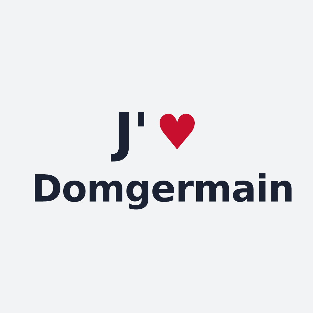 Poster personnalisé Domgermain — design J'aime Domgermain