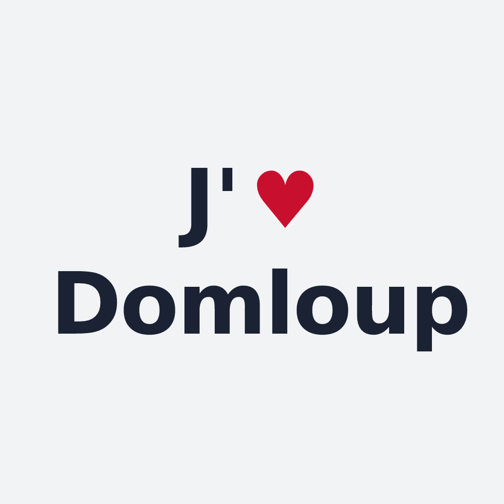 Poster personnalisé Domloup — design J'aime Domloup