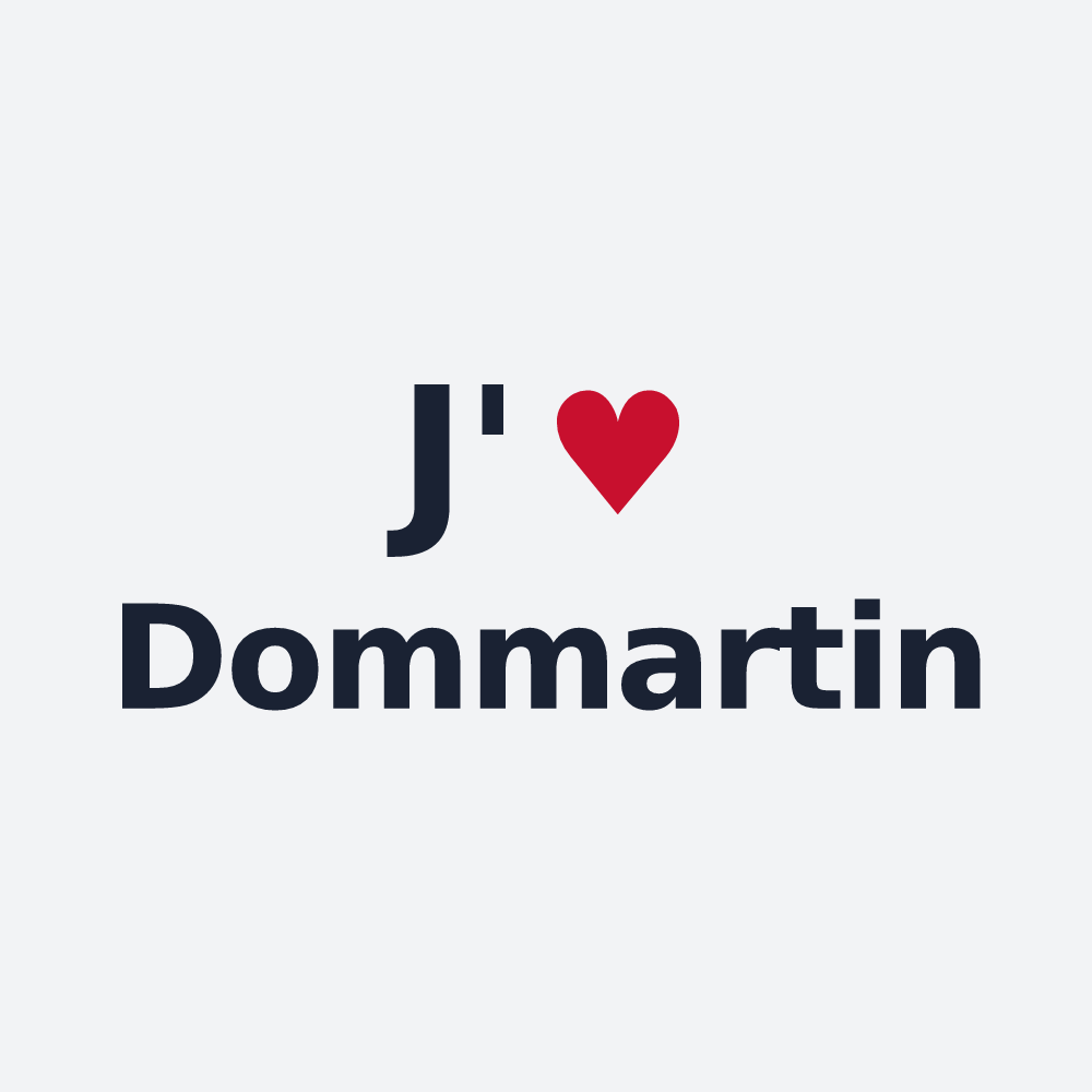 Poster personnalisé Dommartin — design J'aime Dommartin