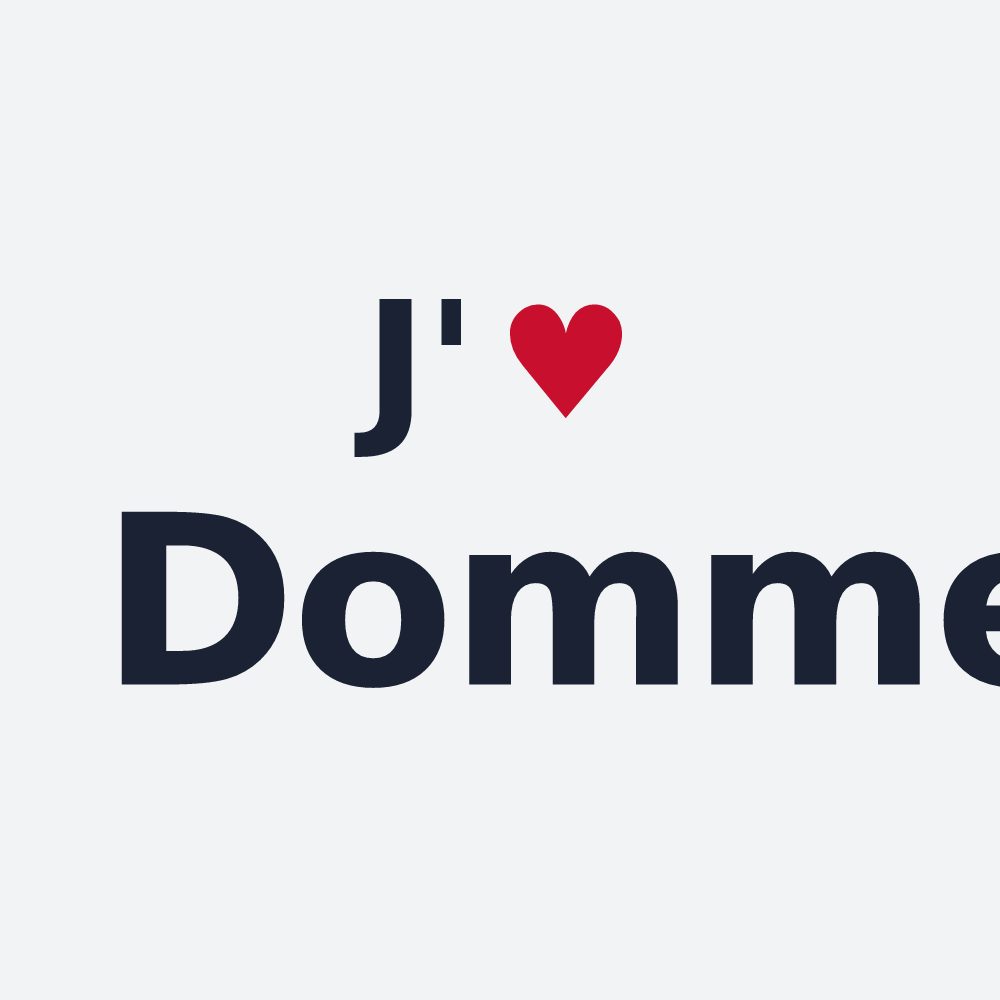 Poster personnalisé Domme — design J'aime Domme