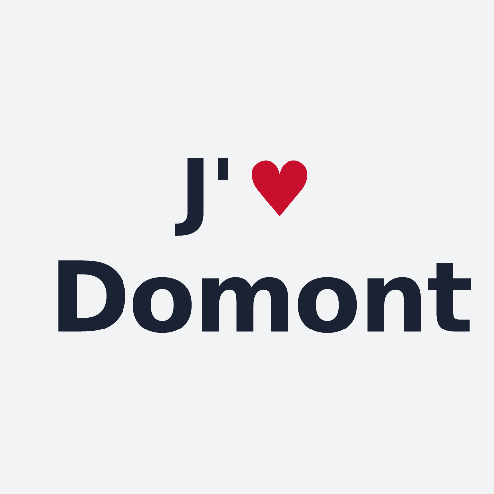 Poster personnalisé Domont — design J'aime Domont