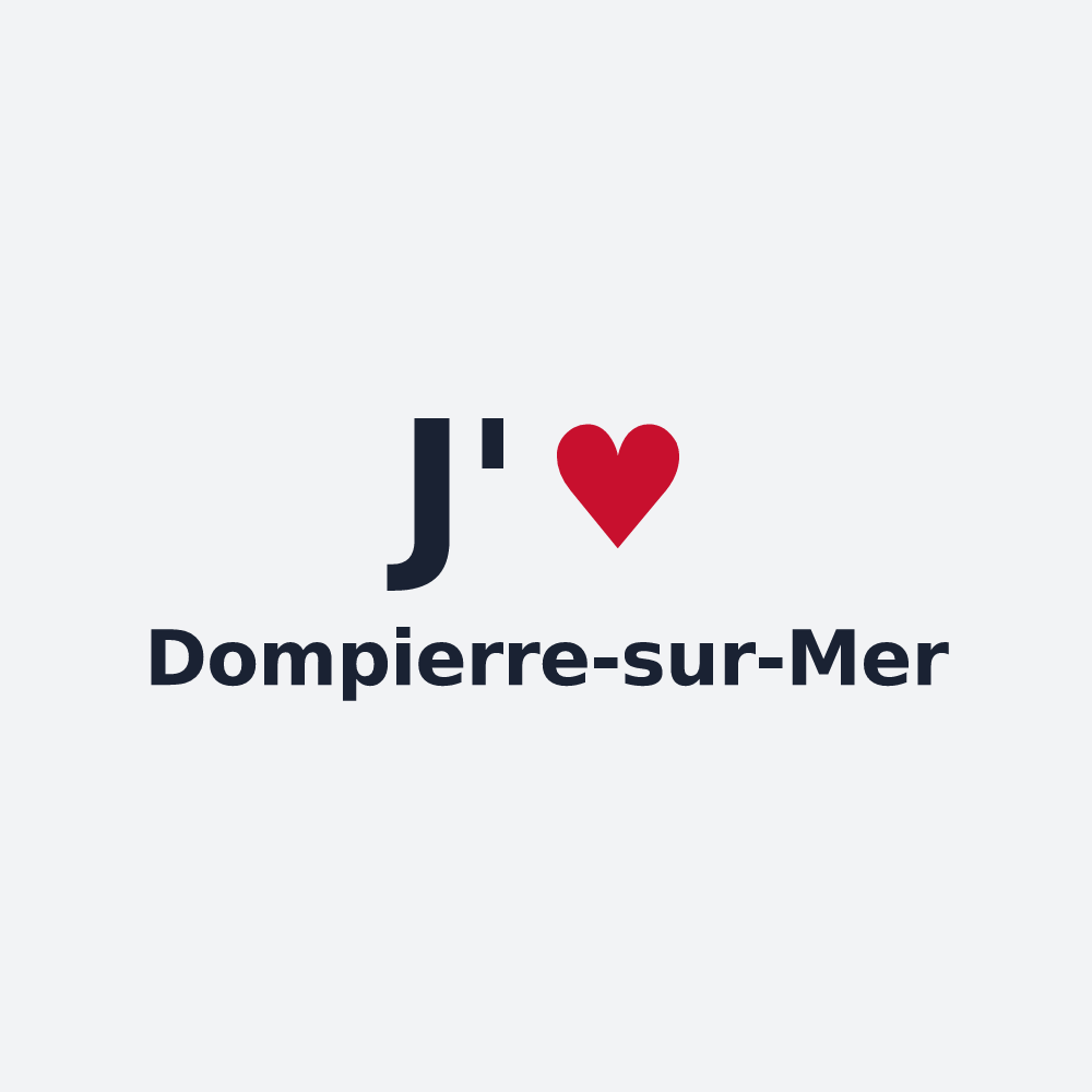 Poster personnalisé Dompierre-sur-Mer — design J'aime Dompierre-sur-Mer