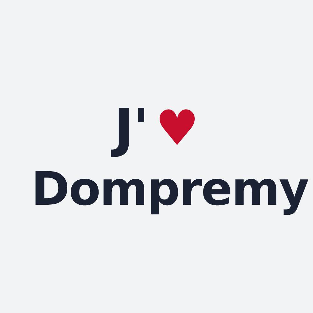 Poster personnalisé Dompremy — design J'aime Dompremy